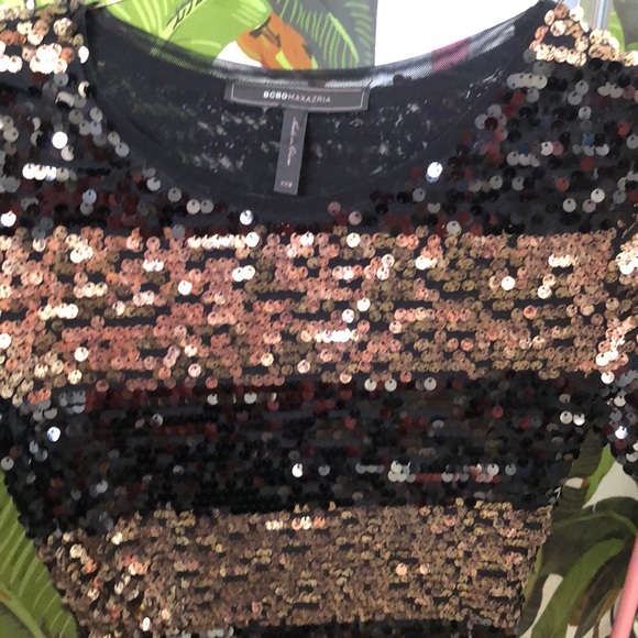 BCBG beautiful gold and black sequin dress - Picture 3 of 4
